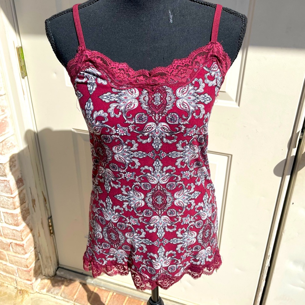 Eye Candy, Burgundy, Cami, Size M